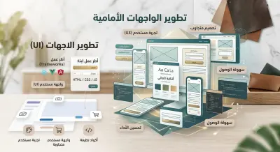 تصميم وتطوير واجهات مواقع إلكترونية عصرية ومباشرة (Front-End Web Development)