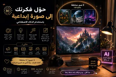 سأحوّل فكرتك إلى صور إبداعية باستخدام الذكاء الاصطناعي