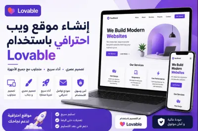 إنشاء موقع ويب احترافي باستخدام Lovable