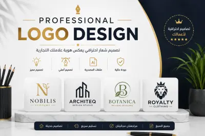 سأصمم شعارًا احترافيًا ومميزًا يعبر عن هوية علامتك التجارية logo هوية بصرية