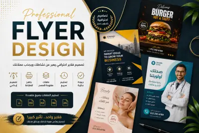 سأصمم فلايرًا احترافيًا وجذابًا للتسويق والطباعة