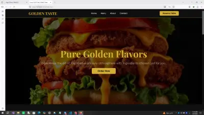 🍔 من أول نظرة… هتحس بطعم المكان! سأحوّل هوية مطعمك إلى Website عصري وجذاب يجمع بين التصميم الفخم وروح الـFast Food، ليقدم تجربة بصرية تشد العميل وتخليه يستكشف المنيو ويتعرف على المطعم بسهولة.