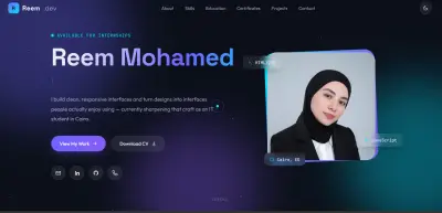 تصميم وبرمجة موقع بورتفوليو شخصي