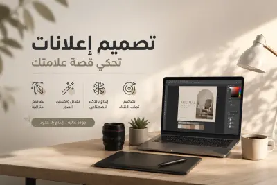 تصميم العلانات و صور باستخدام Ai لاي منتج و اي مشروع