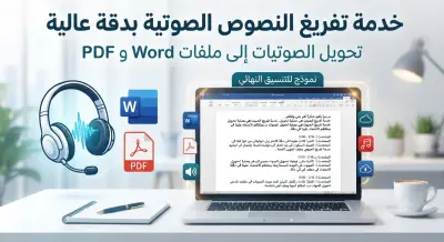 تفريغ ملفات صوتية أو فيديوات أو محاضرات إلى ملف word أو pdf