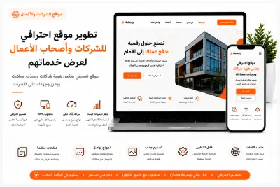 تطوير موقع احترافي للشركات وأصحاب الأعمال لعرض خدماتهم