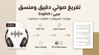 تفريغ الملفات الصوتية والفيديوهات إلى نص عربي أو إنجليزي