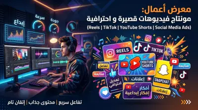مونتاج وفيديو إعلاني احترافي للـ Reels و TikTok و Shorts