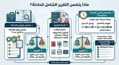 إعداد تقرير احترافي للاستجابة للحوادث الأمنية وتوثيق الاختراق