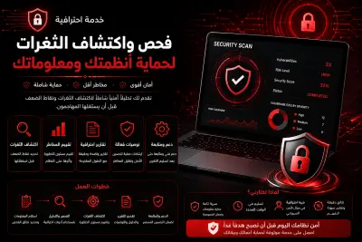 تحليل وحماية الأنظمة والشبكات واكتشاف الثغرات والمشكلات الأمنية