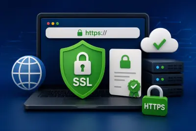 هل يظهر موقعك على أنه "غير آمن" أو تريد تفعيل HTTPS لحماية الاتصال بين موقعك والزوار؟  سأقوم بتركيب وإعداد شهادة SSL لموقعك وتفعيل HTTPS بشكل صحيح، مع التأكد من عمل الموقع عبر الاتصال الآمن.