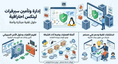 إعداد وتأمين سيرفرات لينكس Linux وحل مشكلاتها وتقويتها أمنياً