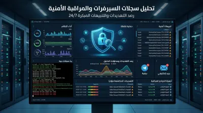 تحليل سجلات السيرفرات وإعداد أدوات المراقبة والتنبيهات الأمنية المبكرة