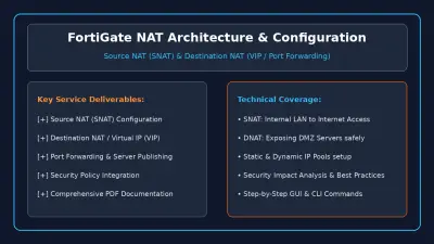 إعداد وتوثيق سياسات NAT في جدار حماية FortiGate (Source NAT & Destination NAT)