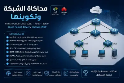 سأصمم وأحاكي شبكتك على Cisco Packet Tracer