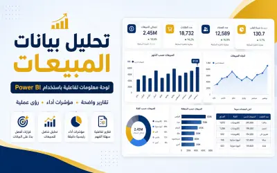 سأحلل بيانات مبيعاتك وأنشئ لوحة معلومات تفاعلية باستخدام Power BI
