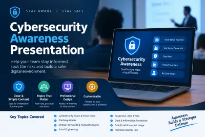 إنشاء Cybersecurity Awareness Presentation