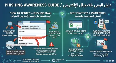 إعداد دليل توعوي احترافي ضد هجمات التصيد الإلكتروني