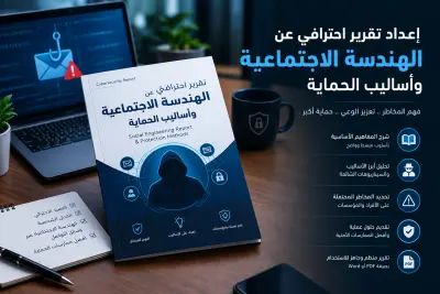 إعداد تقرير احترافي عن الهندسة الاجتماعية وأساليب الحماية
