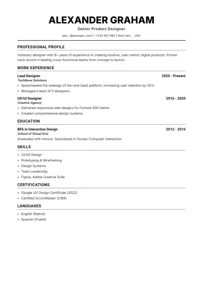 تصميم سيرة ذاتية (CV) احترافية متوافقة مع أنظمة الـ ATS باللغة العربية والانجليزية