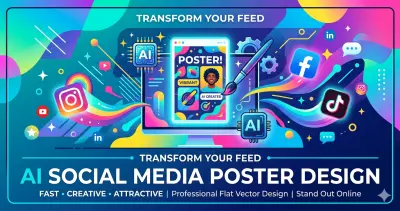 تصميم بوسترات سوشيال ميديا احترافية باستخدام الذكاء الاصطناعي (AI)