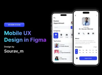 تصميم UI/UX (واجهات وتجربة مستخدم) احترافي: 5 شاشات تطبيق أو صفحتان ويب