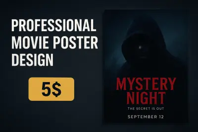 تصميم بوستر فيلم احترافي